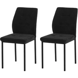 HTI-Living, Stühle, Esszimmerstuhl TromiM Webstoff Schwarz