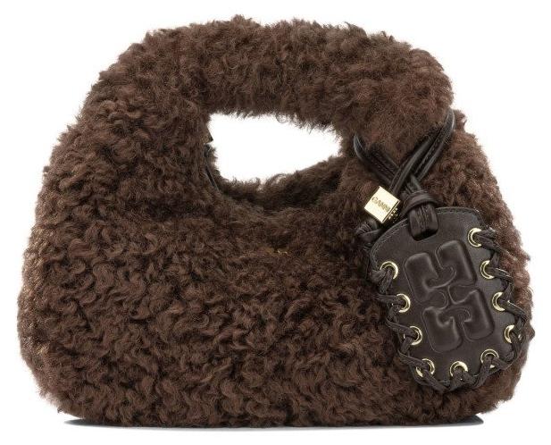 GANNI Mini Hobo Tasche, braun - UNI