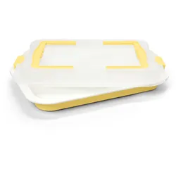 Tchibo - Backblech mit Transportdeckel - weiß