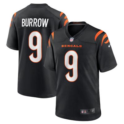 Footballtrikot NIKE "Nike Trikot Cincinnati Bengals NFL Home Game Jersey Burrow 9", Herren, Gr. XL, schwarz (mehrfarbig), 100% Polyester, Trikots