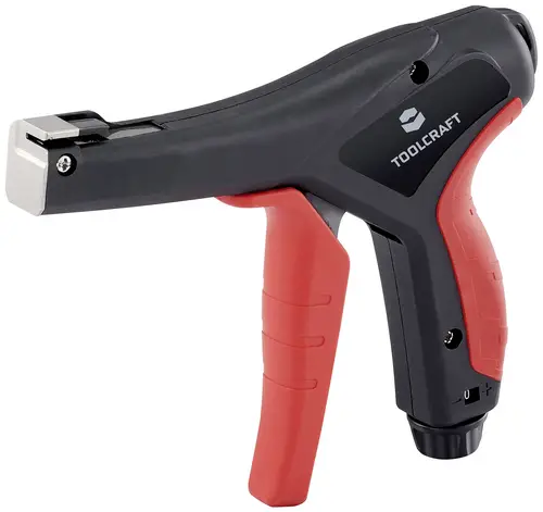 TOOLCRAFT HT04557 Kabelbinderzange für Polyamid-Kabelbinder von 2,5 bis 4,8mm Schwarz, Rot