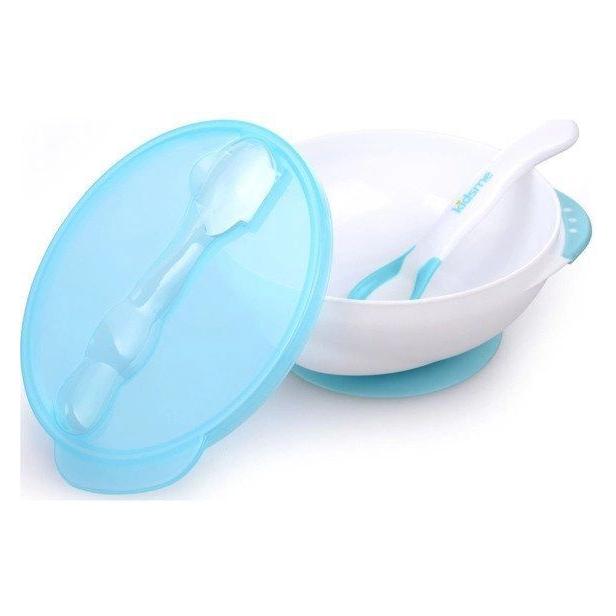 Homla Kidsme bļoda ar piesūcekni vāciņu un termokarotīti Aquamarine no 9 mēn. 9832AQ (9832AQ)
