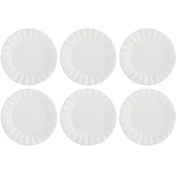 La Porcellana Bianca Set mit 6 Ducale Salatteller - Weiss 20 cm, Teller, Weiss