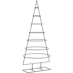 vidaXL Metall-Weihnachtsbaum für Dekorationen Schwarz 180 cm