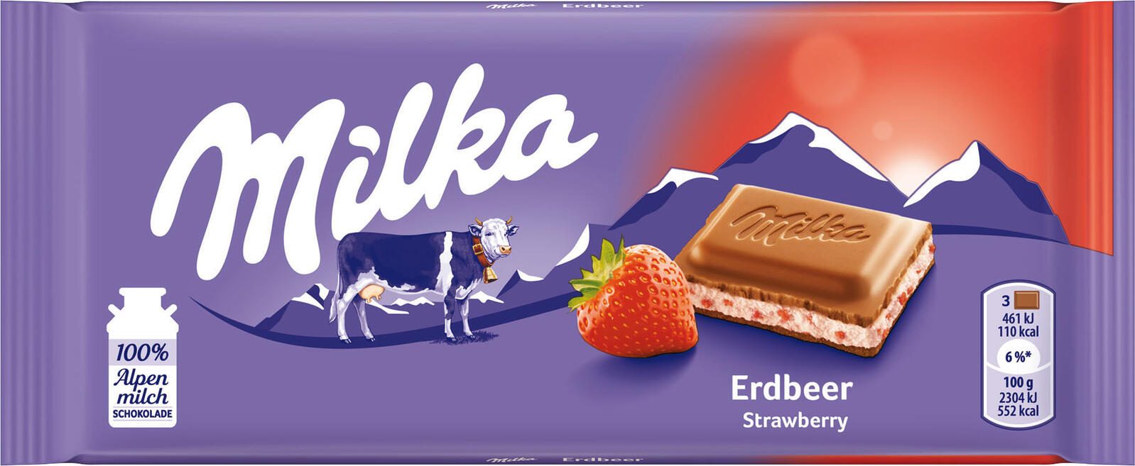 Milka Erdbeer Schokolade 100,0 g 4043369