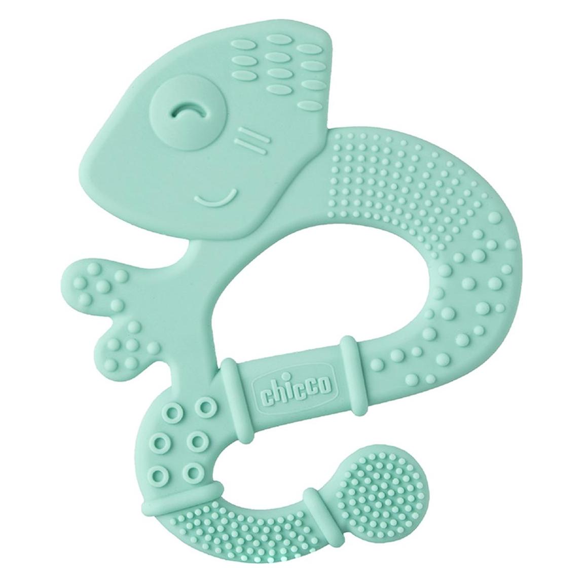 Chicco Beissring mit sanften Borsten - EIDECHSE BLUE, - 2m+ (2 Monate) (00028110200000)