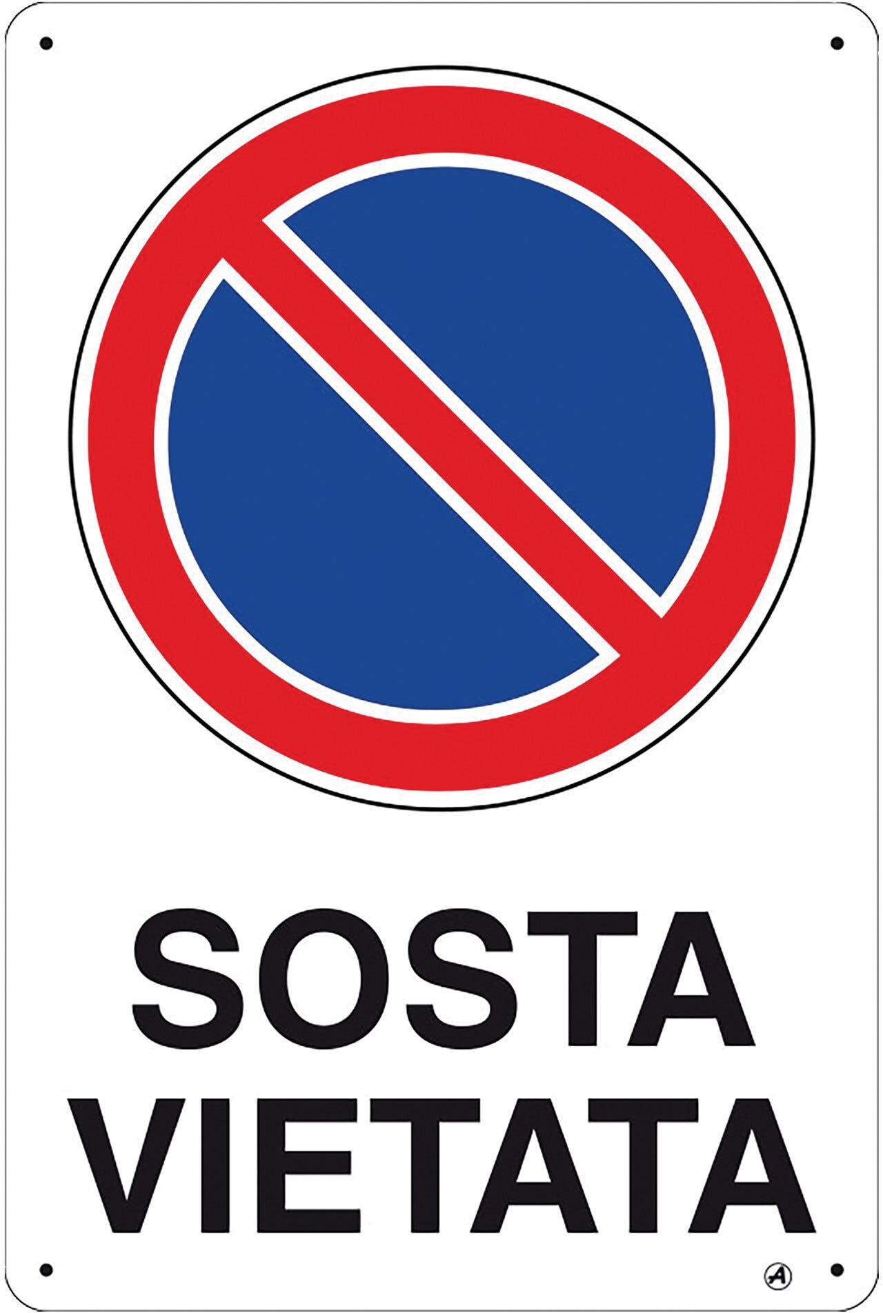 Nuova Algis CARTELLO SOSTA VIETATA IN PVC 20x30 cm