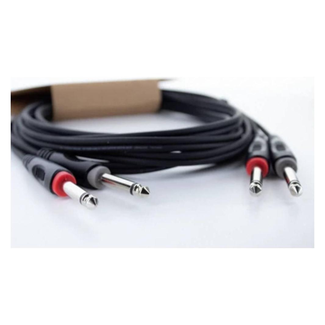 Cordial 14846 Klinke Audio Anschlusskabel (2x Klinkenstecker 6.3 mm (mono) - 2x (6 m, 6.3mm Klinkenkabel) (14846)