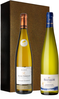 Vinatis Wein Geschenkset - Alsace Gewürztraminer Must Haves -  2 Fl. - 1.5L Elsass