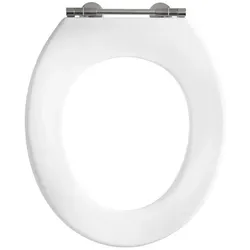 Pressalit WC-Sitz 53011-BV5999 weiß polygiene, ohne Deckel, Standard, Spezialscharnier BV5, universal, Edelstahl