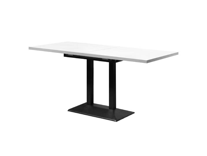 Table extensible Bakadi 120 x 72 x 70cm Marron/Noir/Blanc mat