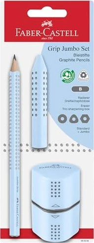 Faber-Castell Set Jumbo Grip sky blue BK