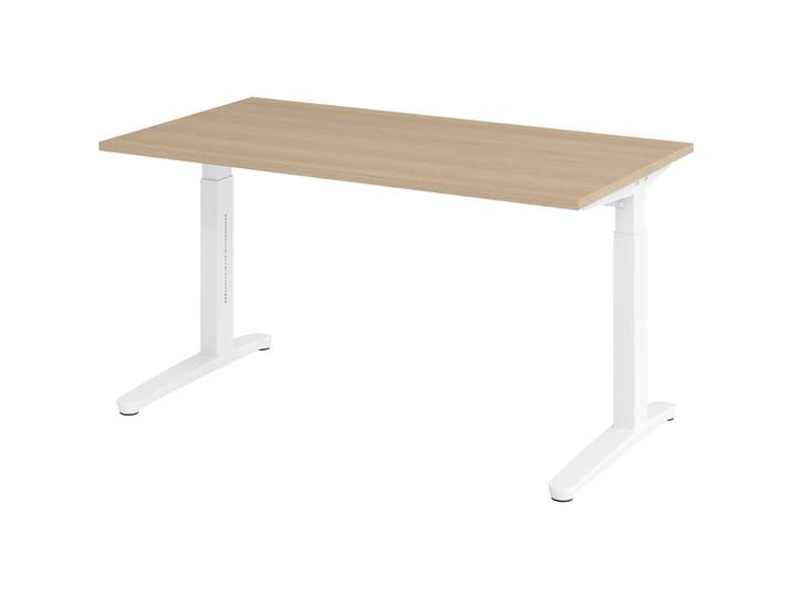 Schreibtisch Office Eiche manuelle Höhenverstellung 140 x 80 cm - Schreibtisch