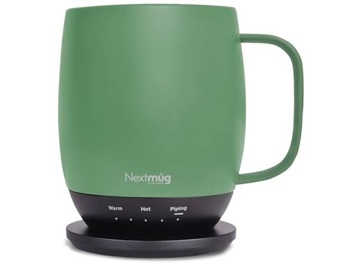 NextMug Kaffeebecher, selbstwärmend, temperaturgesteuert, 414 ml, Salbei Salbei – 400 ml – keine App, langlebiger Akku für Arbeit und Studium, tolles Geschenk für Kaffeeliebhaber