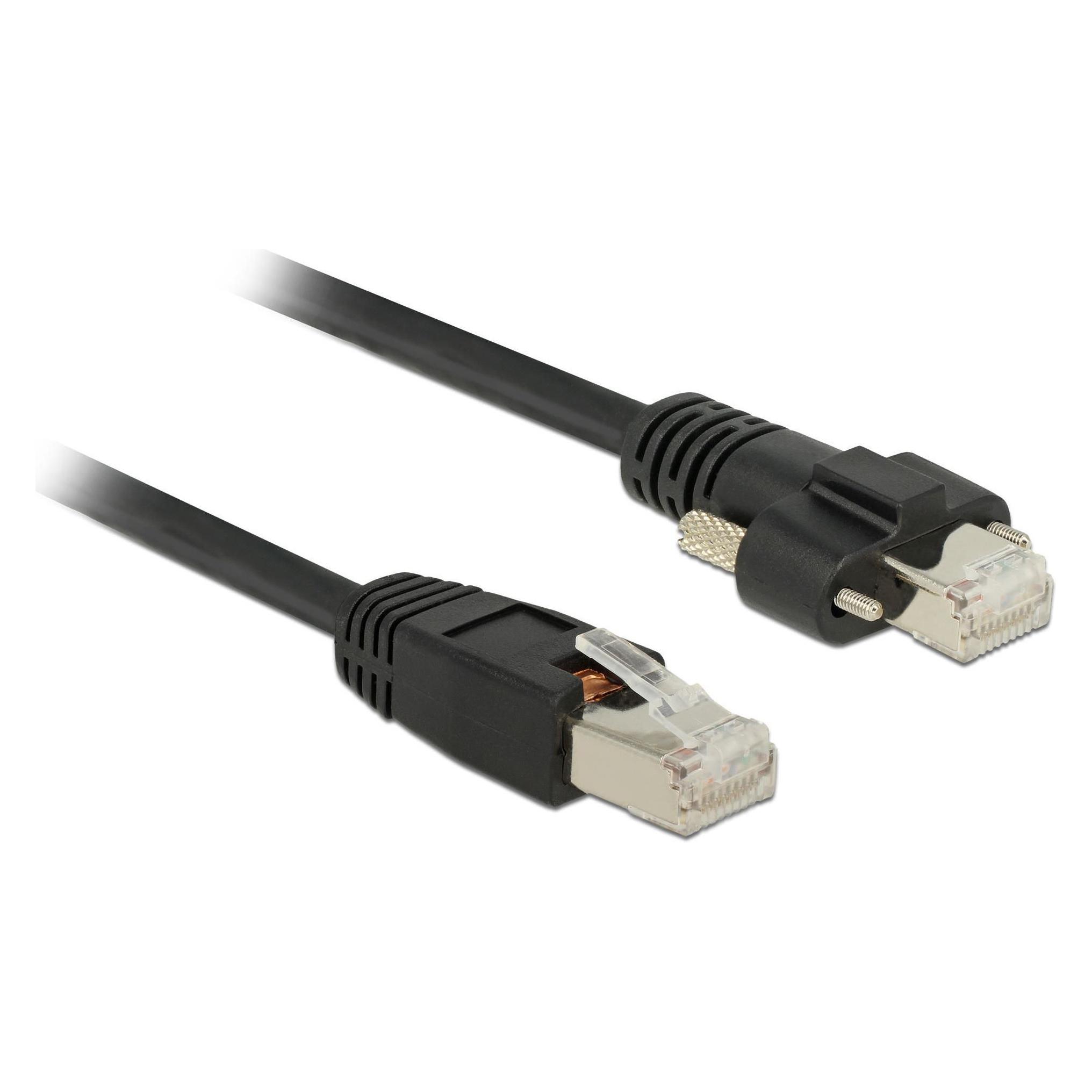 Delock Patchkabel: S/STP 3m schwarz (S/FTP, S/STP, STP, CAT6, 3 m) (85669)