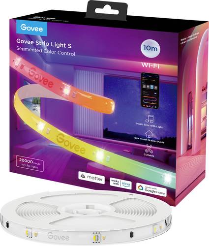 Govee LED Strip Lights Matter ready 10 Meter H612CCD1 LED-Streifen-Basisset EEK: G (A - G) 230 V, 24 V RGB 1 St.