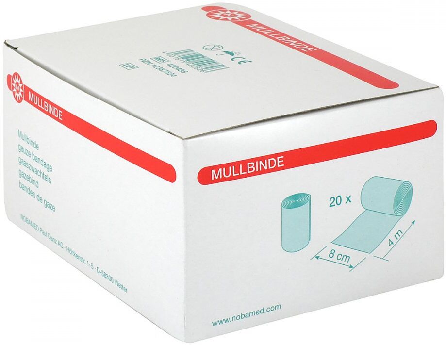 Mullbinden 8 cmx4 m 20stk
