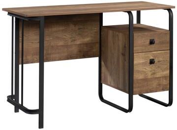 Klair Living Wood Desk with Organized Storage, Oak