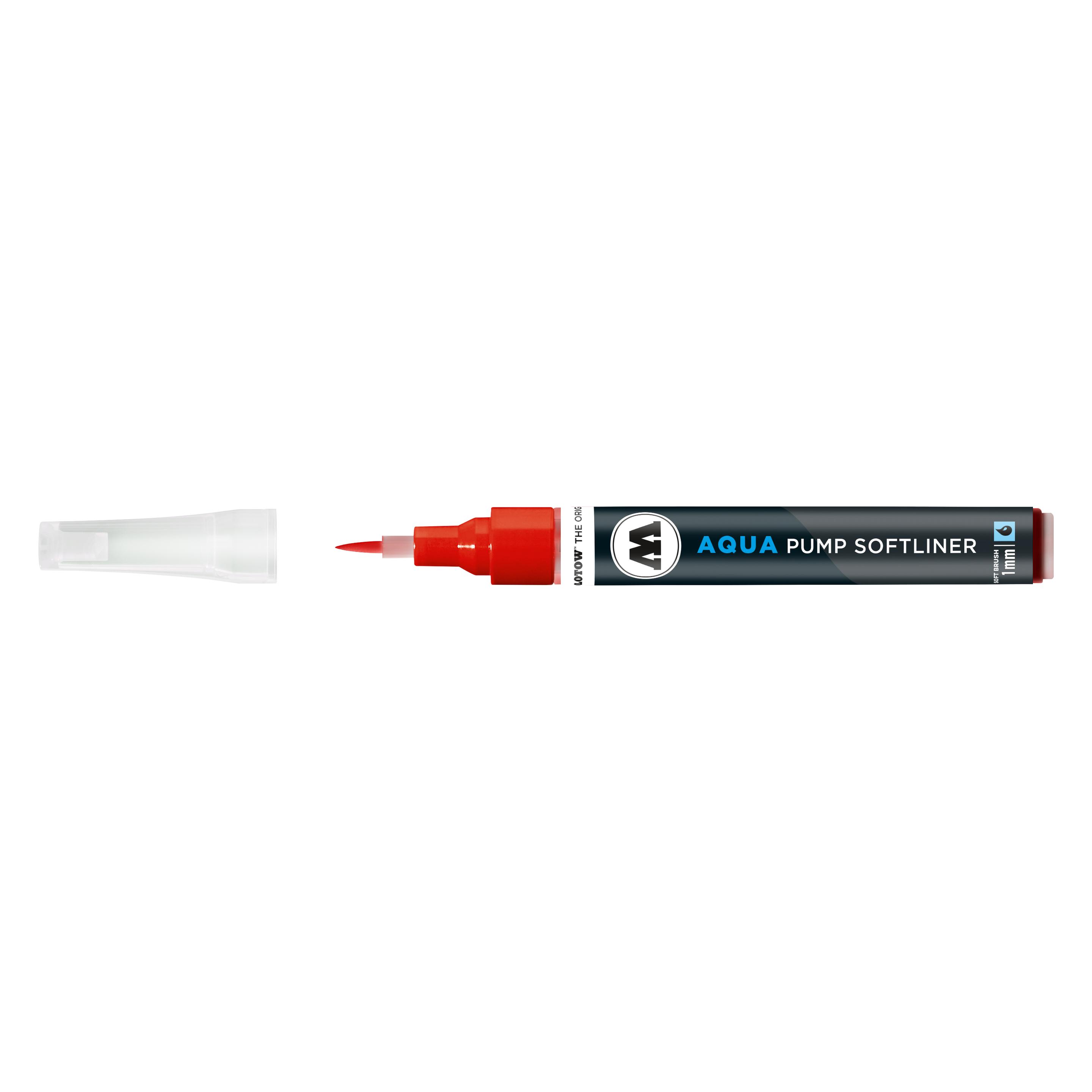 Molotow Pinselmarker Pump Softliner Aqua 1mm zinnoberrot (1x) (MO727005)