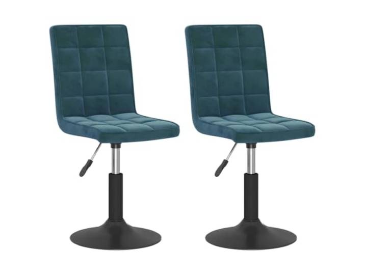 vidaXL Esszimmerstühle 2 STK. Drehbar Blau Samt