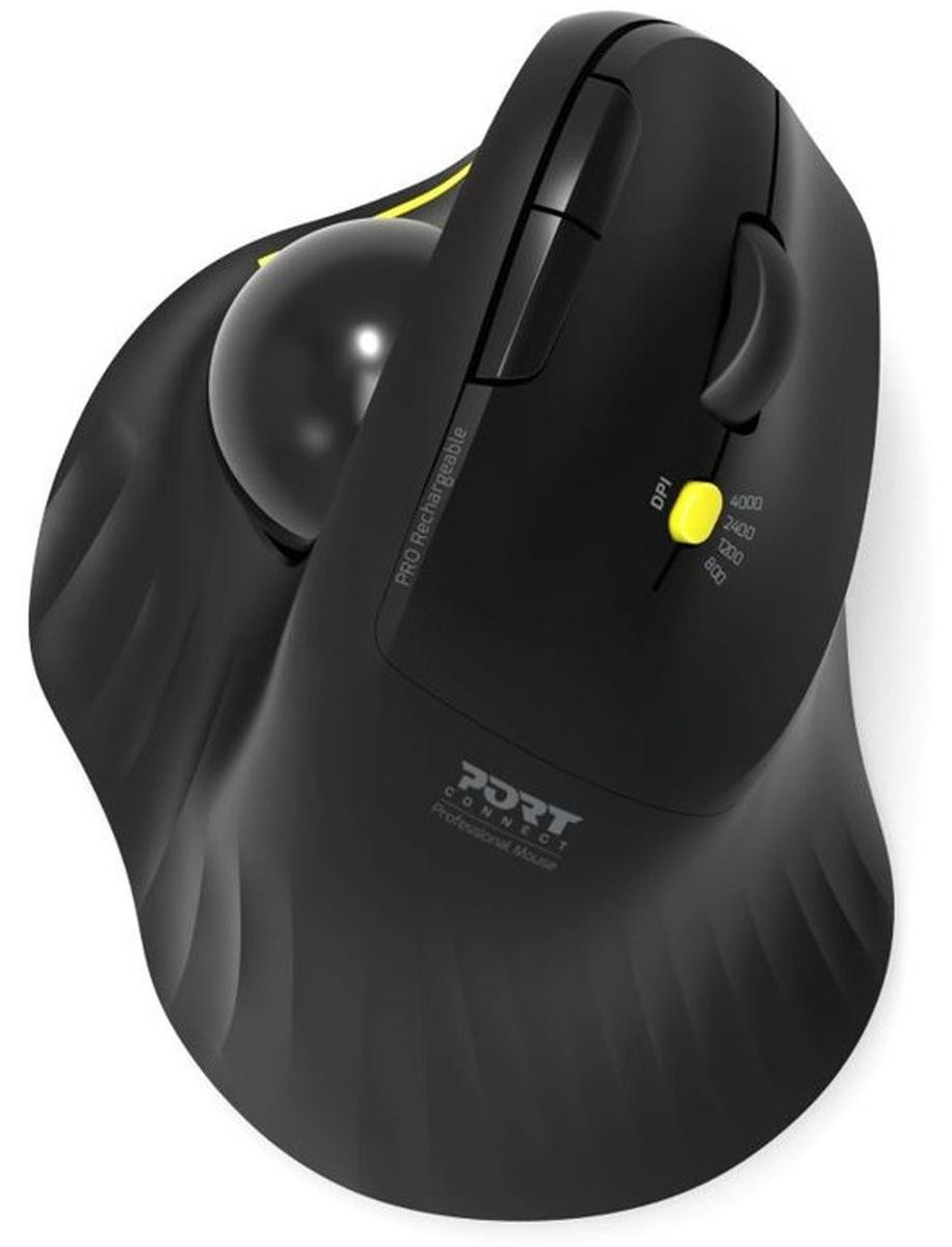 Port Designs Port 900719 Ergonomische Bluetooth Trackball Muis, Oplaadbaar