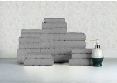 Bibb Home 18 Piece Egyptian Cotton Towel Set