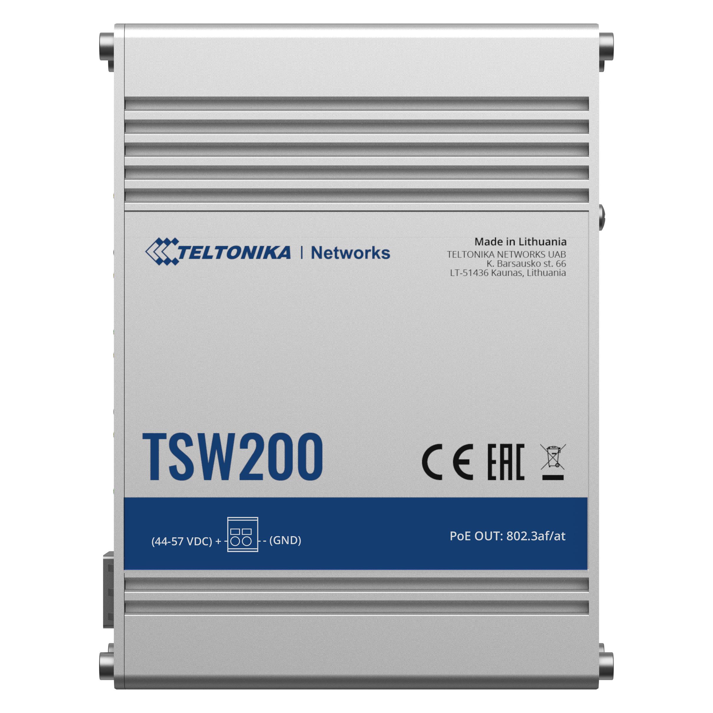 Teltonika TSW200 PoE+ switch x8 (10 Ports) (TSW2000000B0)