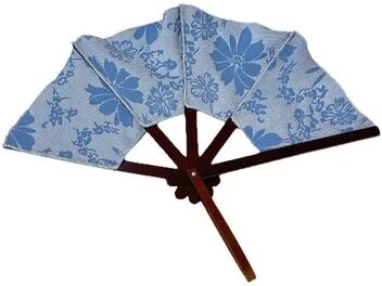 Lush Living Finds Vintage Embroidered Spanish Folding Fan For Elegant Cooling & Decorative Display c