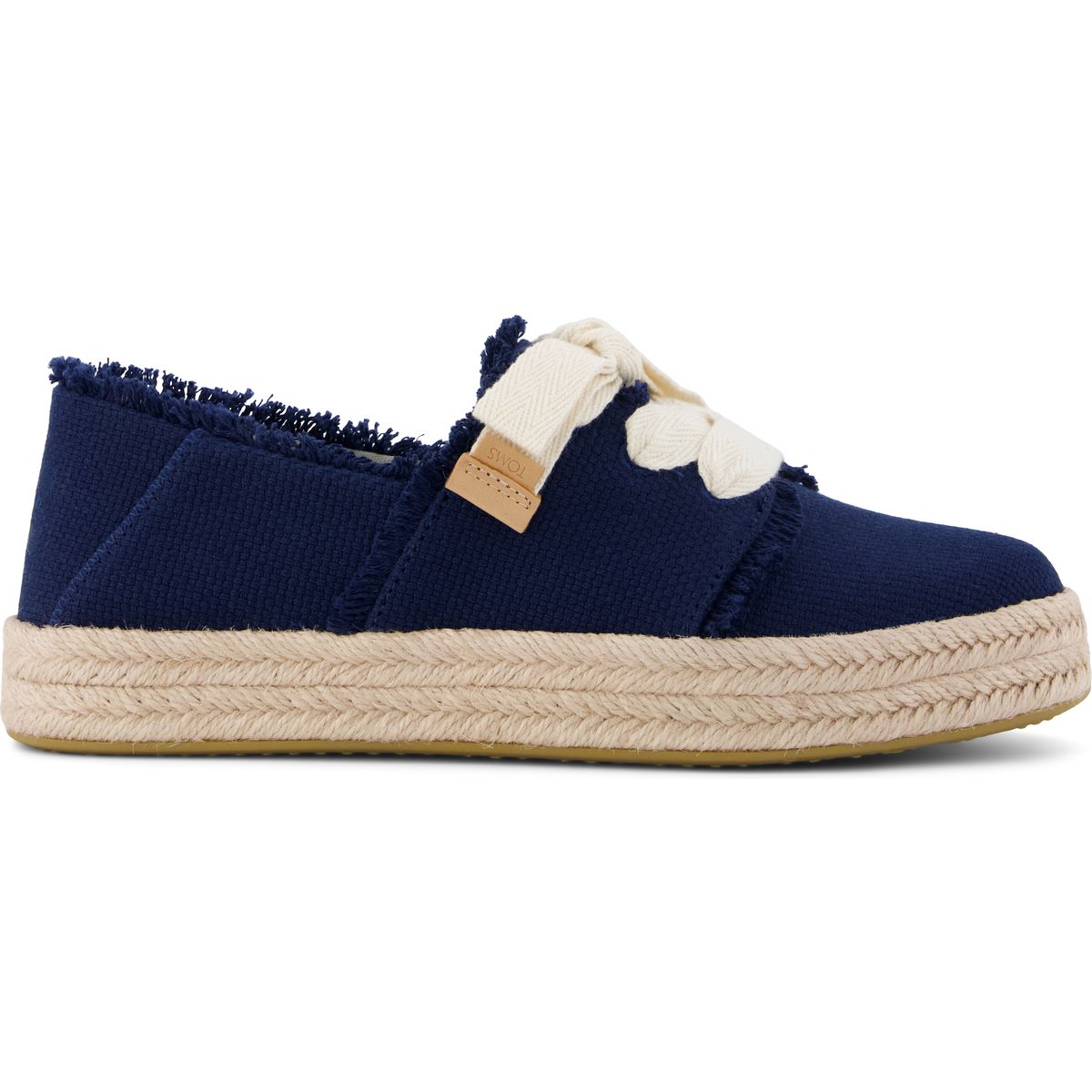 Toms Carolina Lace UP navy beachside woven/fray 37.5 10023056-37.5