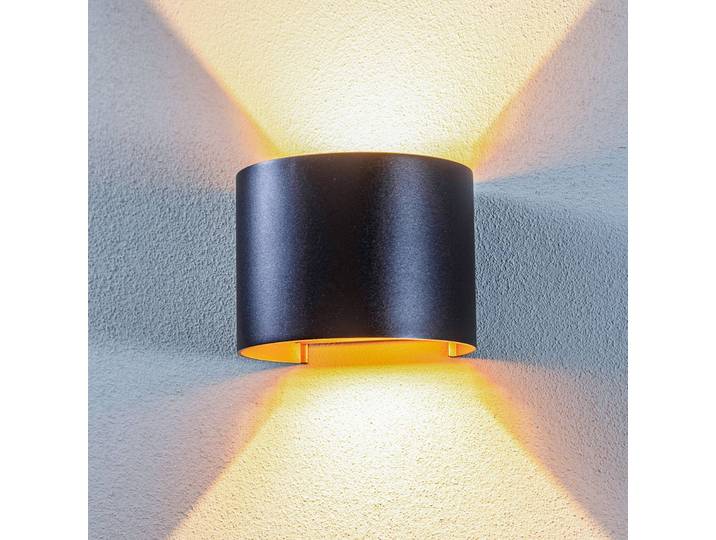 LED Aussenwandleuchte Nivar Lindby, schwarz, Metall, Modern, LED Wandleuchte außen