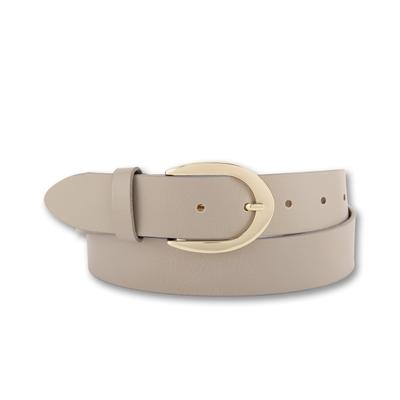 Ledergürtel BERND GÖTZ "Ledergürtel mit hochwertiger Goldschließe, Business & Casual", Damen, Gr. 105, beige (sand), Rindsleder, Gürtel Ledergürtel