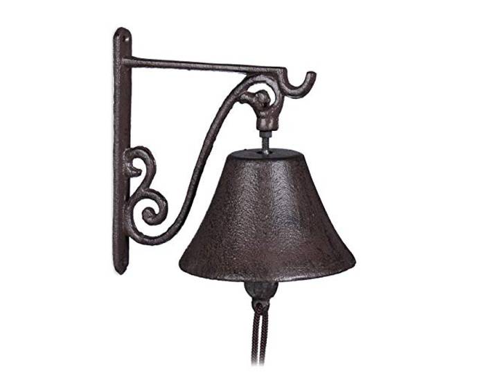 Clochette de Porte en Fonte\, lot 2\, Antique Carillon Fort et Clair Cloche Murale résistante Brune