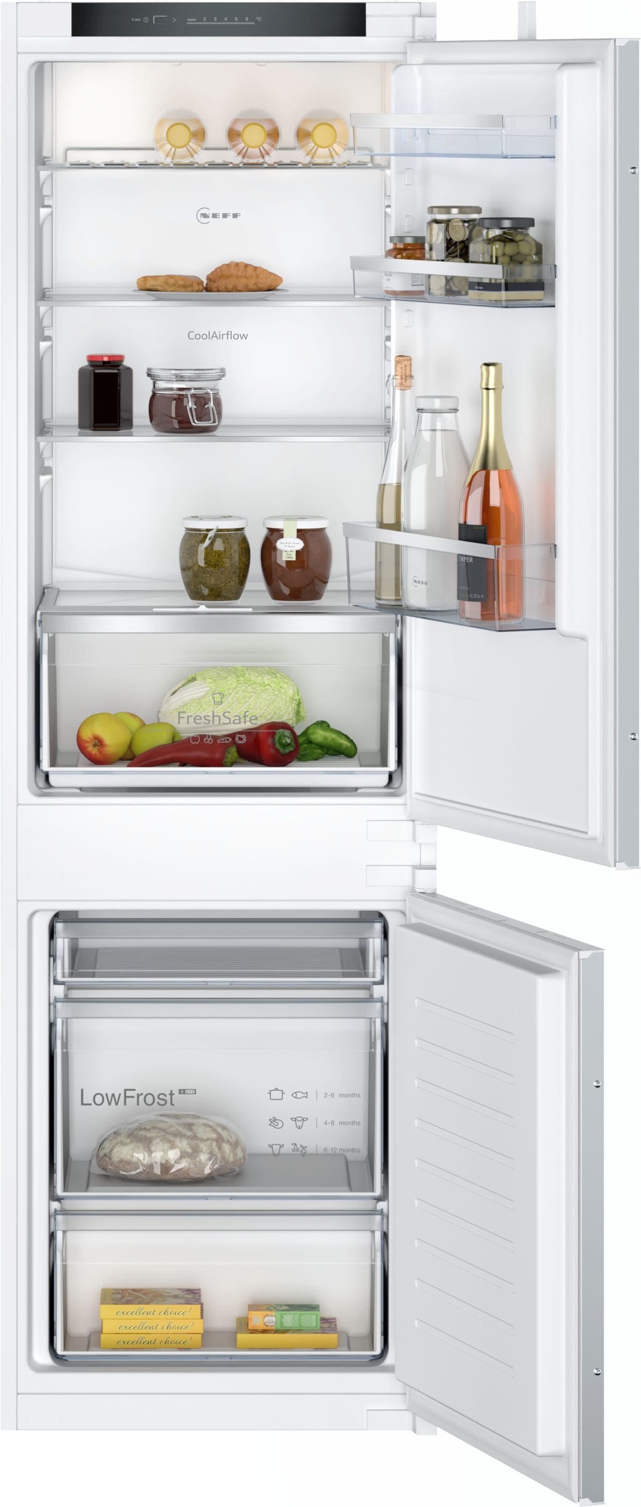 Neff N50 KI5862SE0S Schlepptür 183 l / 84 l 177,5 cm Einbau Kühl-/Gefrierkombination 229 kWh