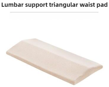 Uplifted Goods Memory Foam Lumbar Support Pillow For Sleeping Waist And Lower Back Comfort 60x30x5cm khaki
