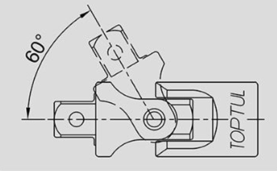 TOPTUL CAHK1254 Universal Joint, sockets