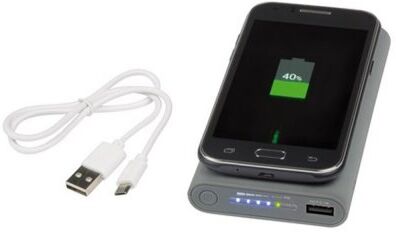 Powerbank CONTACT 10.000 mAh Wireless, USB-C Alluminio Personalizzate o neutre