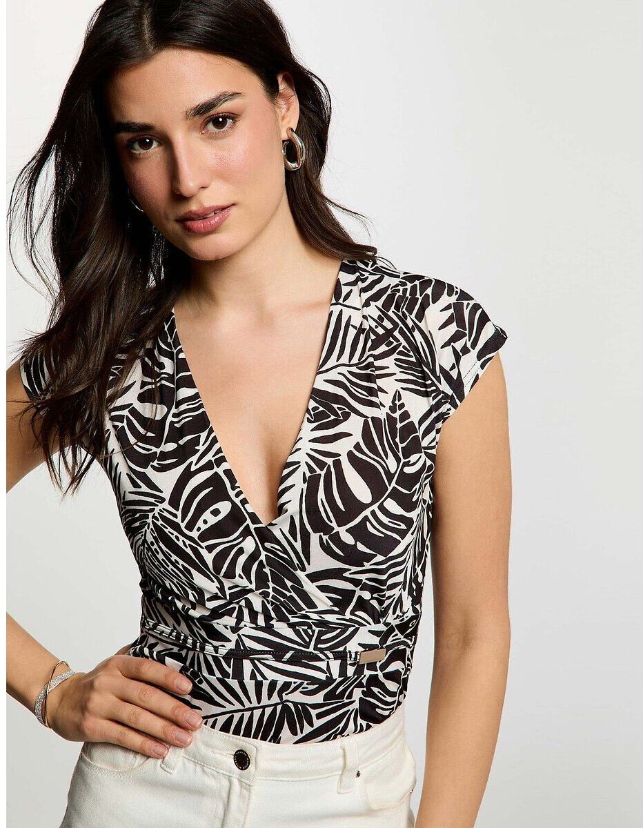 MORGAN Tshirt manches courtes col v
