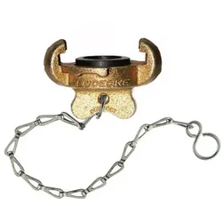 Verschl.kupplung m. Kette, Temperguss, Dichtung: NBR, max. PN 10 bar, 42 mm