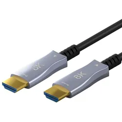 Goobay Optisches Hybrid Ulra High-Speed HDMI-Kabel mit Ethernet AOC (30 m), Videokabel, Schwarz