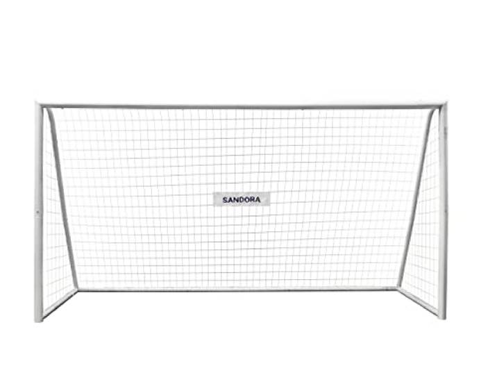 Sandora Fussballtor 366 x 198 x 152 cm Fußballtor groß aus Metall mit Netz XXL Fussball Tor für Zuhause Fussball-Tor, langlebig, einfacher Aufbau Große Fussballtore für Garten Kinder
