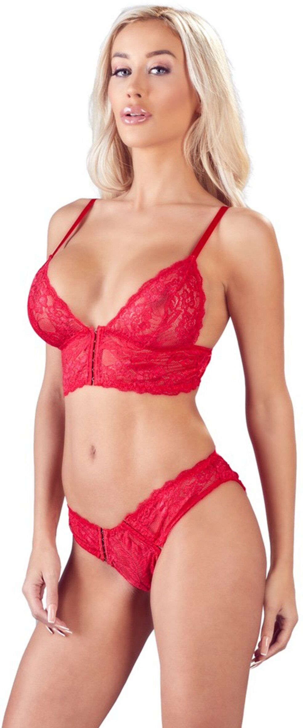Cottelli LINGERIE Ensemble 2 pièces rouge dentelle Rouge
