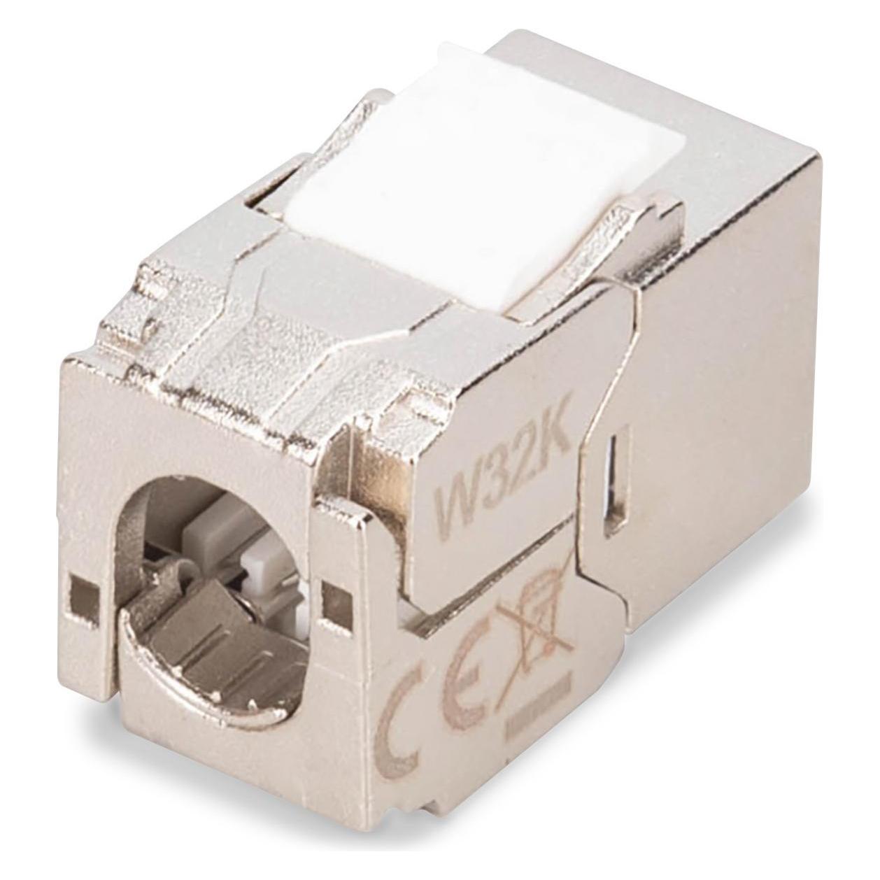 Digitus CAT 6A Kompakt-Keystone Modul, geschirmt, werkzeugfreier Montageanschluss, 12 Stk. (Keystone Modul) (DN-93615-S-12)