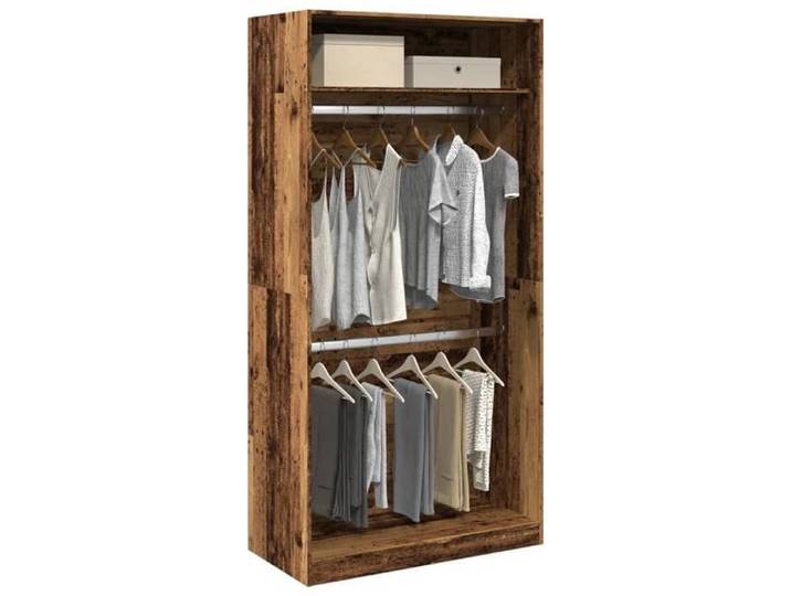 SALE 2026  Garde-robe Brun - Garde-robe vieux bois 100x50x200cm - bois d'ingénierie PRO350239640