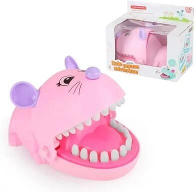 Inspired Living Snap Smile Crocodile Dentist Game For Kids Reaction Fun mouse pink