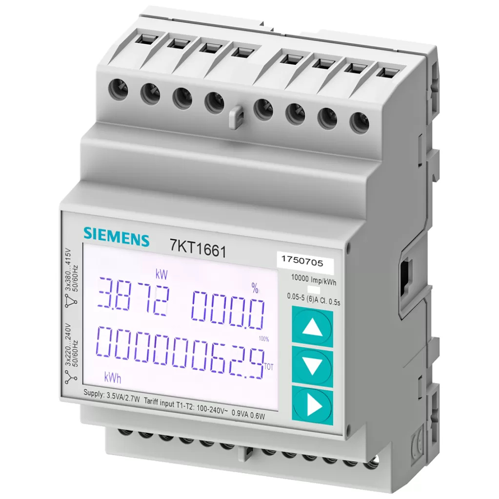 Siemens PAC1600: 3 phasig /5A, Mbus MID, Leistungsstrom, kWh, IP40, 100 A, 284 g, 284 g