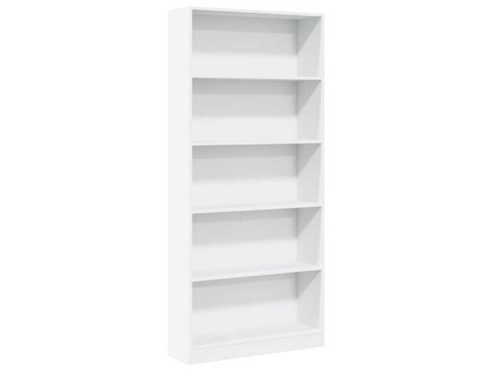 Bibliothèque - mango - Meuble de rangement - Blanc - 80x24x176 cm - bois d'ingénierie M918