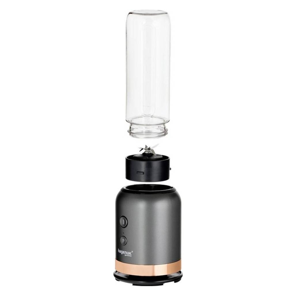 hagenuk 2in1 Standmixer-To-Go, anthrazit-roségold, 0,6 l, 350 W (350 W) (MBL-350G)