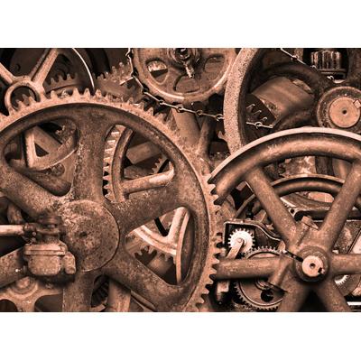 Fototapete PAPERMOON "Industrieller Steampunk", bunt, B:2m L:1,49m, Vlies, Tapeten