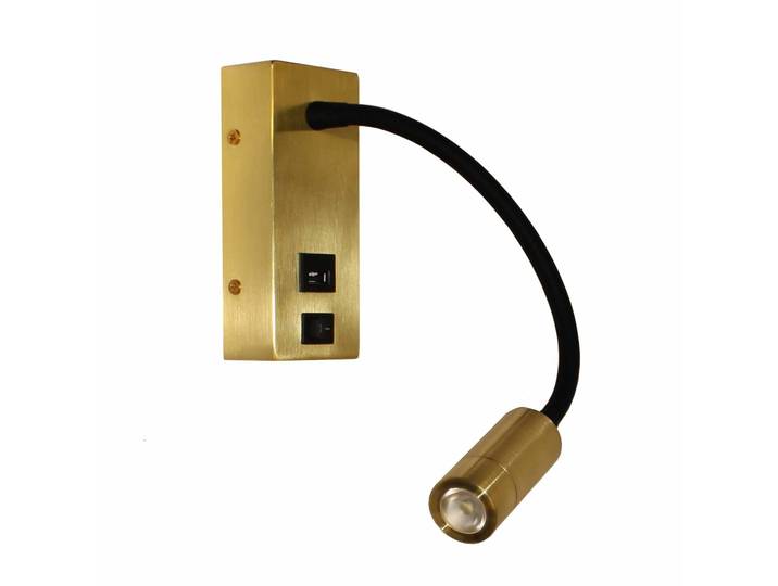 Artdelight Wandlamp Easy USB mat goud