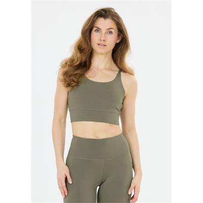 Sport-BH ATHLECIA "Elli V2", Damen, Gr. S, olivgrün, 80% Polyester, 20% Elasthan, unifarben, BHs Sport-BH, mit Quick Dry-Funktion